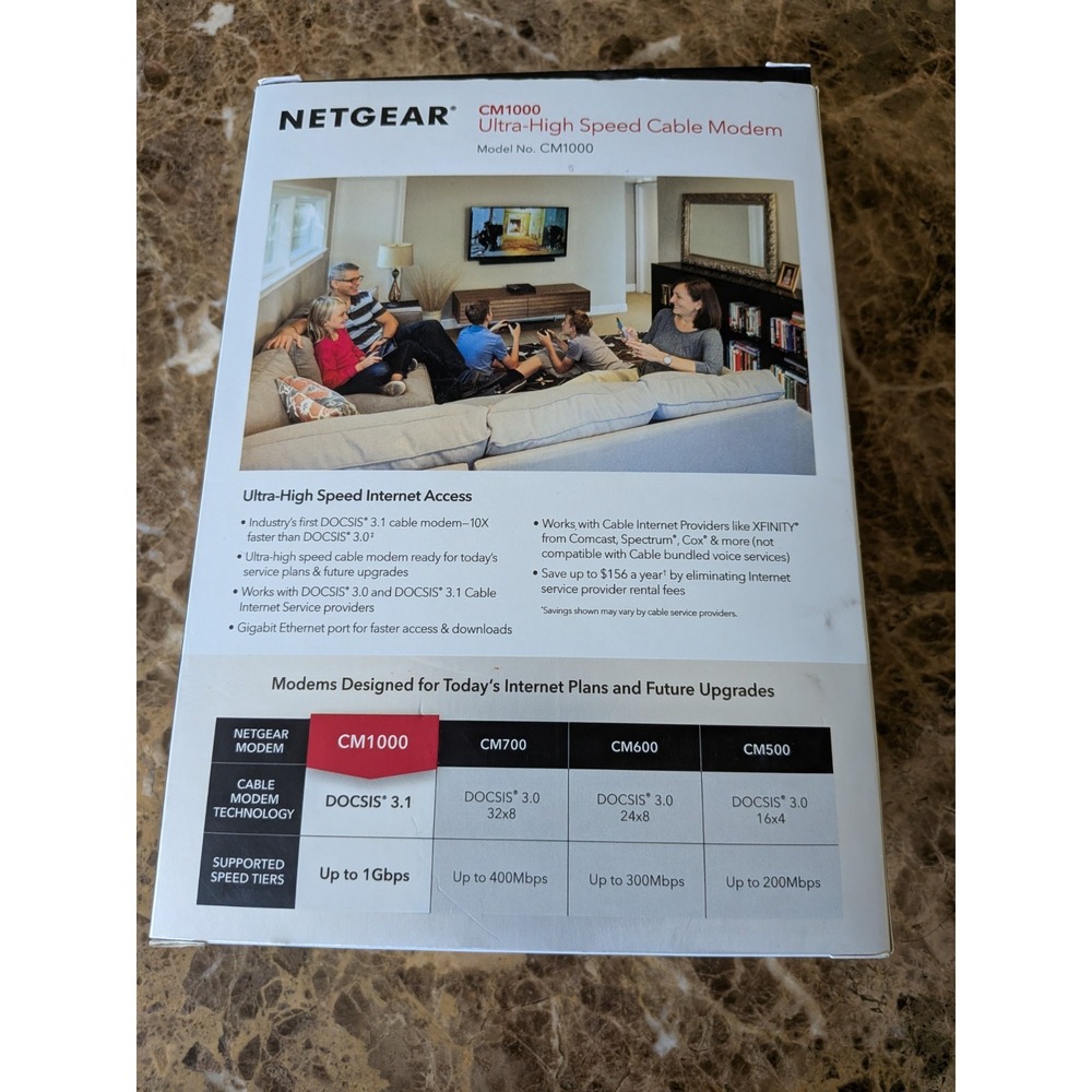 NETGEAR CM1000 DOCSIS 3.1 Cable Modem - Picture 3 of 5